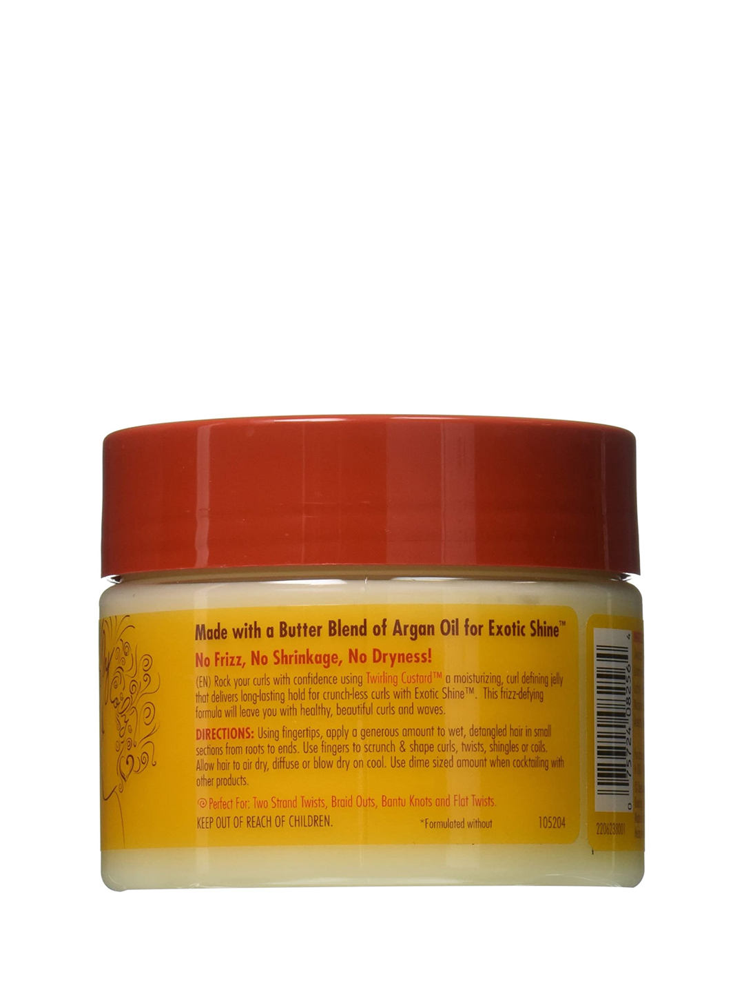 Creme of Nature Argan Oil from Morocco Twirling Custard Moisturizing Jar Hair Styling Gel, 11.5oz