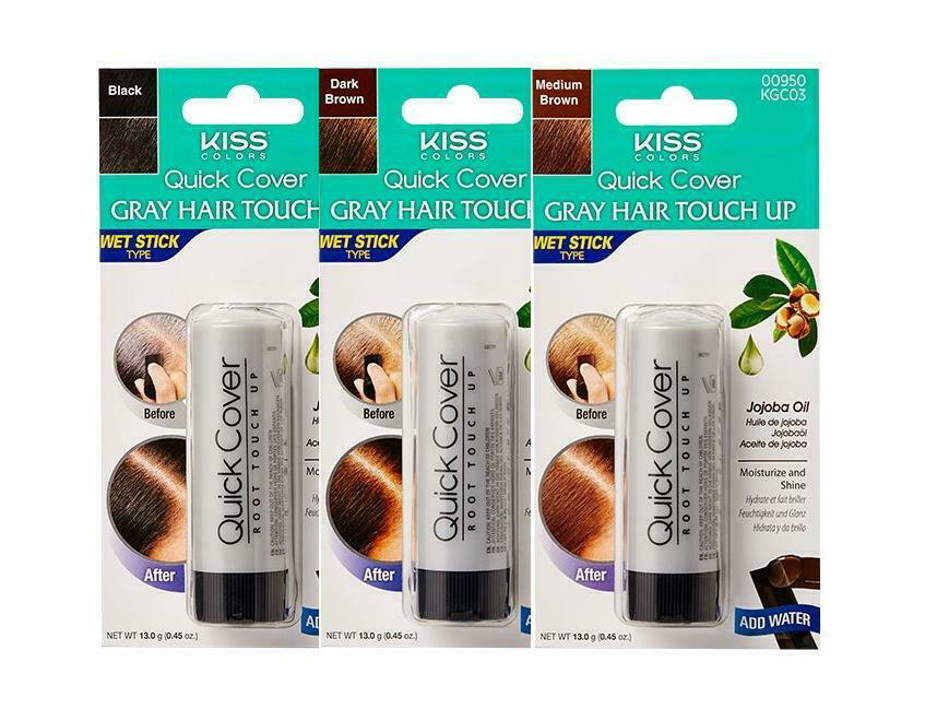 Kiss Quick Cover Gray Hair Touch Up Wet Stick