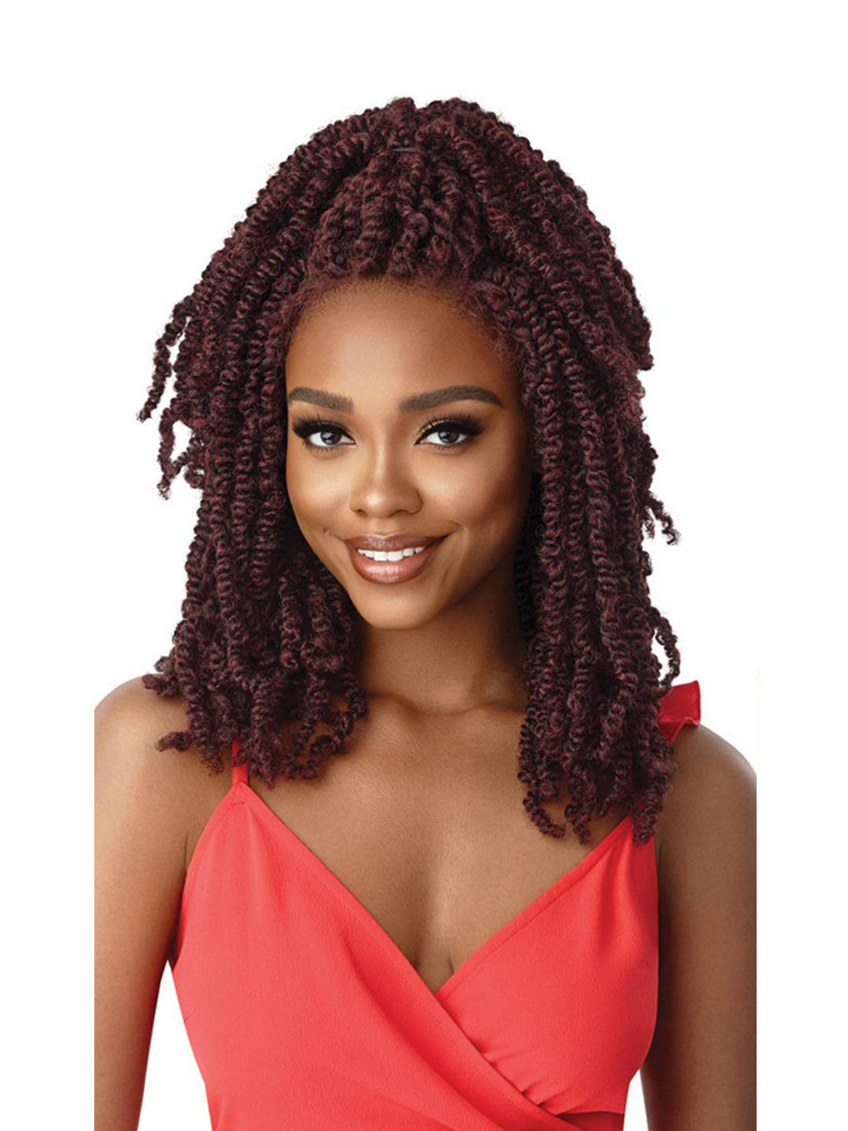 Outre X-Pression Twisted Up 4X4 Lace Front Wig Wavy Bomb Twist 18"