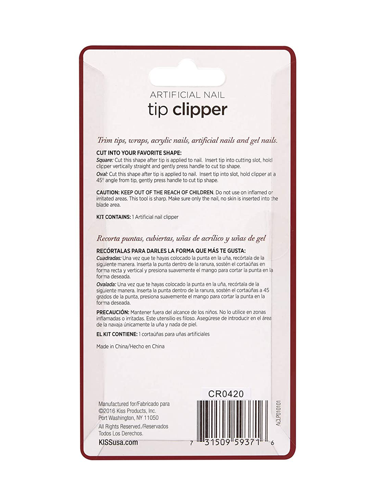 Kiss Artificial Nail Tip Clipper ACLP01