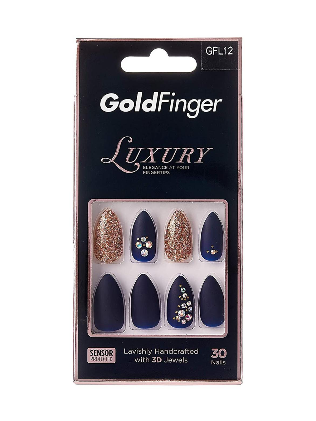 Kiss Gold Finger Luxury Nail Kit with 3D Jewels 
