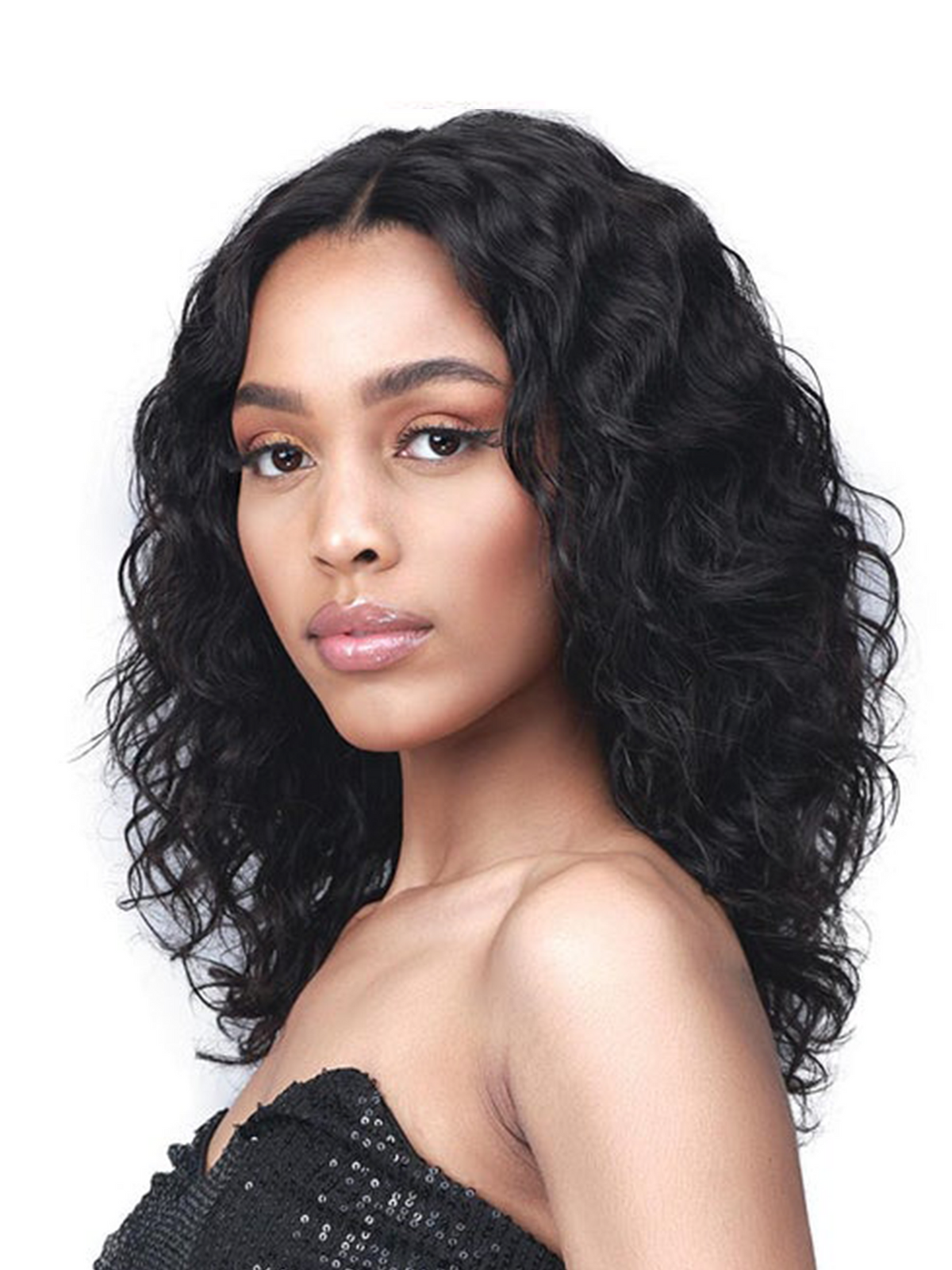 Bobbi Boss 100% Unprocessed Virgin Remy Human Hair HD Lace Front Wig BNLFWW16 Wet & Wavy 16
