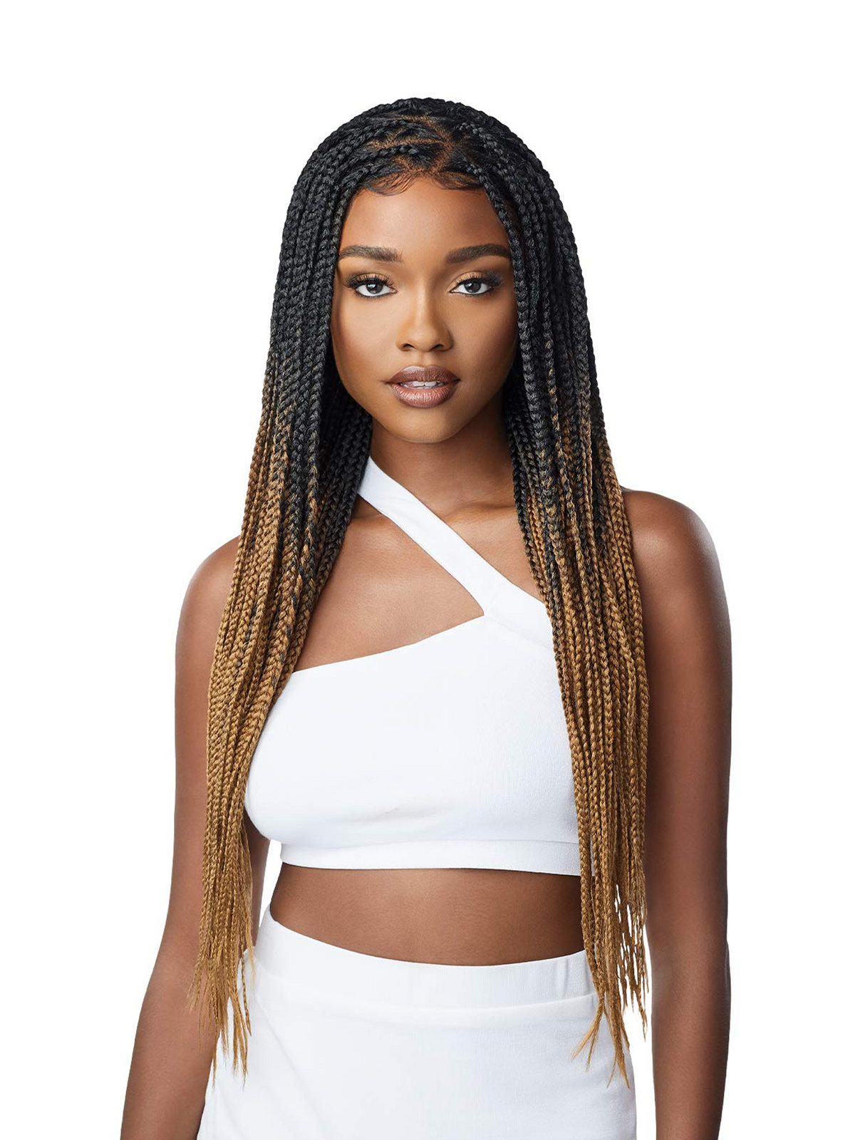 Outre 13x4 Synthetic HD Pre-Braided Lace Front Wig KNOTLESS TRIANGLE PART BRAIDS