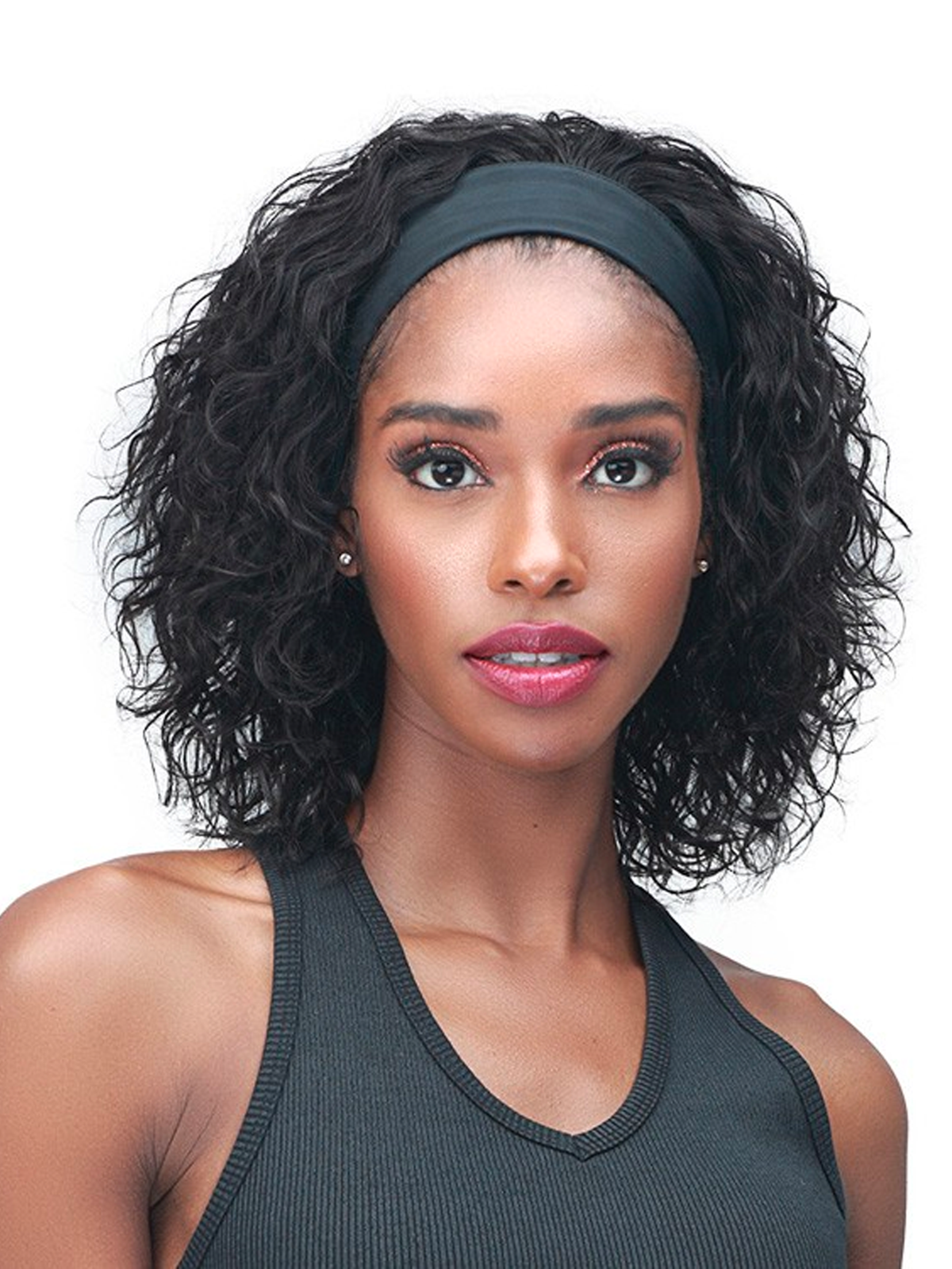 Bobbi Boss 100% Human Hair Headband Wig MH1402 Malina