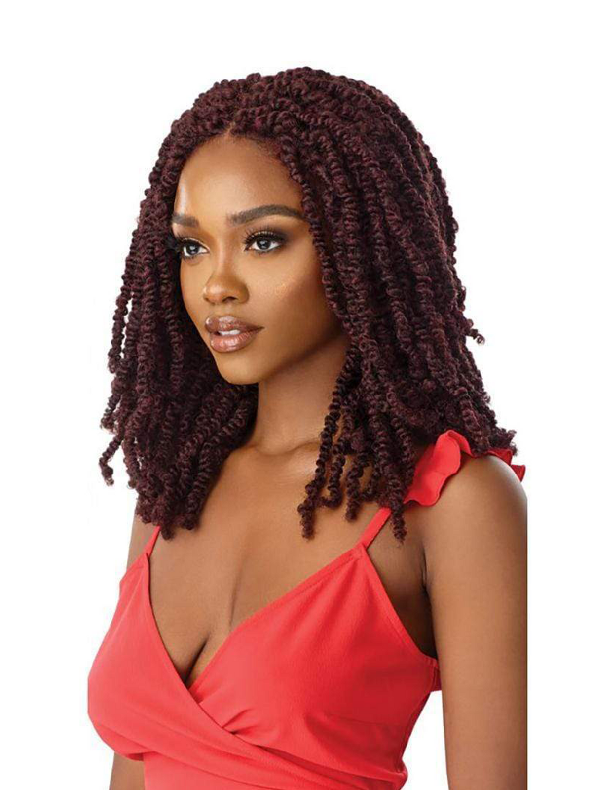 Outre X-Pression Twisted Up 4X4 Lace Front Wig Wavy Bomb Twist 18"