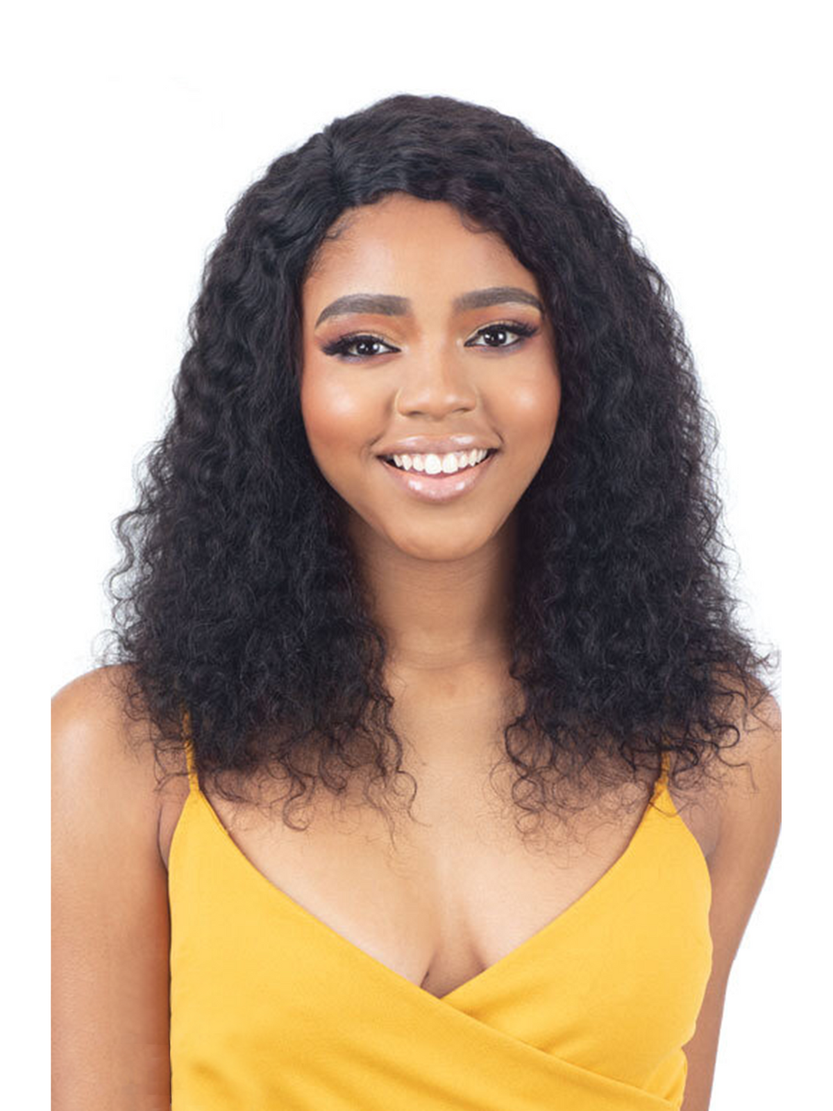 Model Model 100% Human Hair Wet & Wavy Lace Part Wig Deep Wave 20