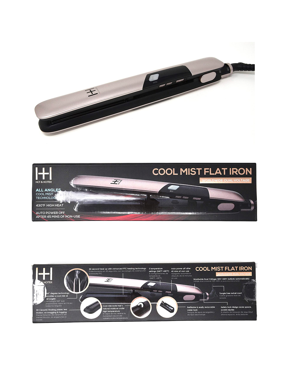 Hot & Hotter Cool Mist Flat Iron #5953