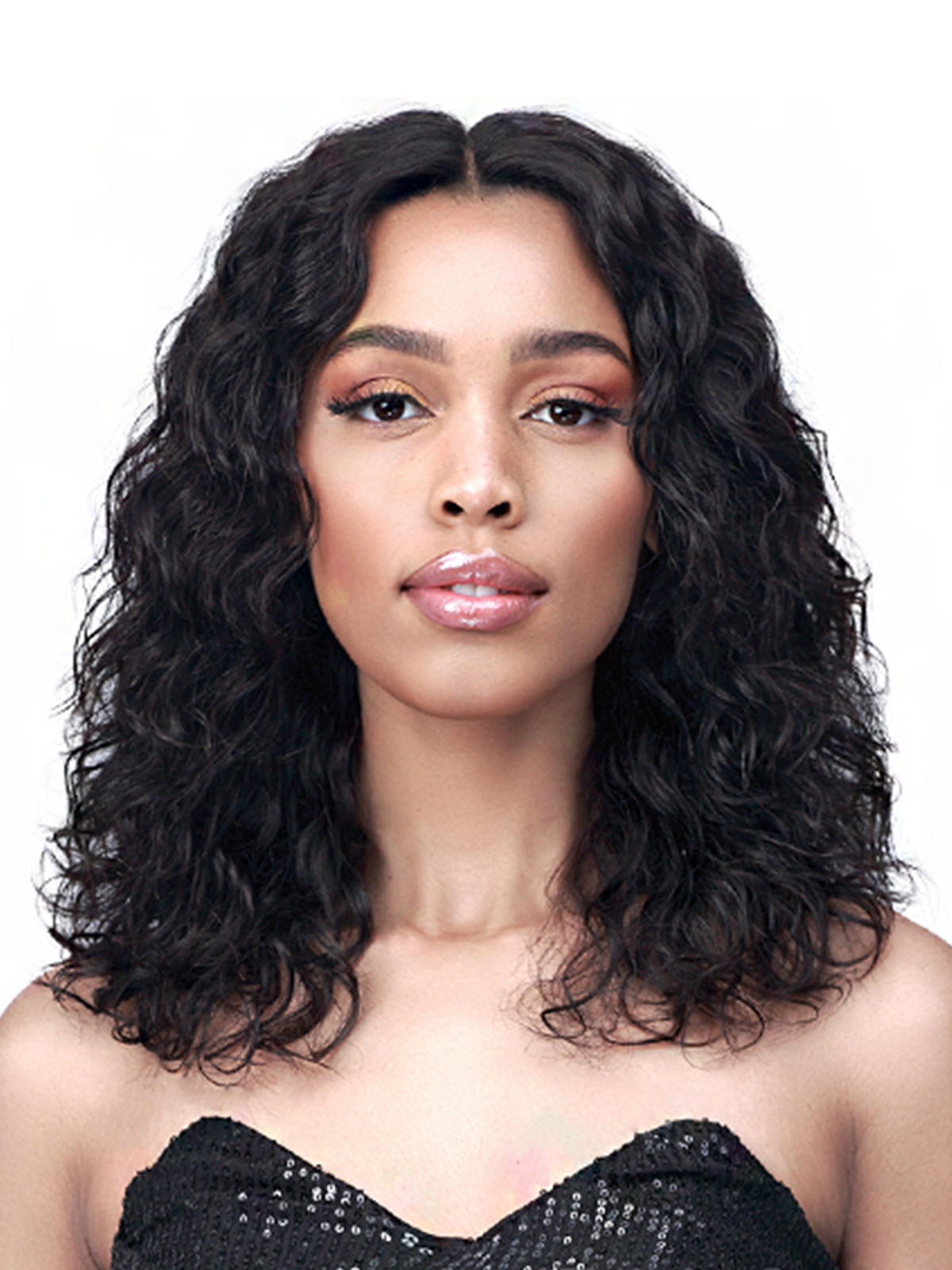 Bobbi Boss 100% Unprocessed Virgin Remy Human Hair HD Lace Front Wig BNLFWW16 Wet & Wavy 16