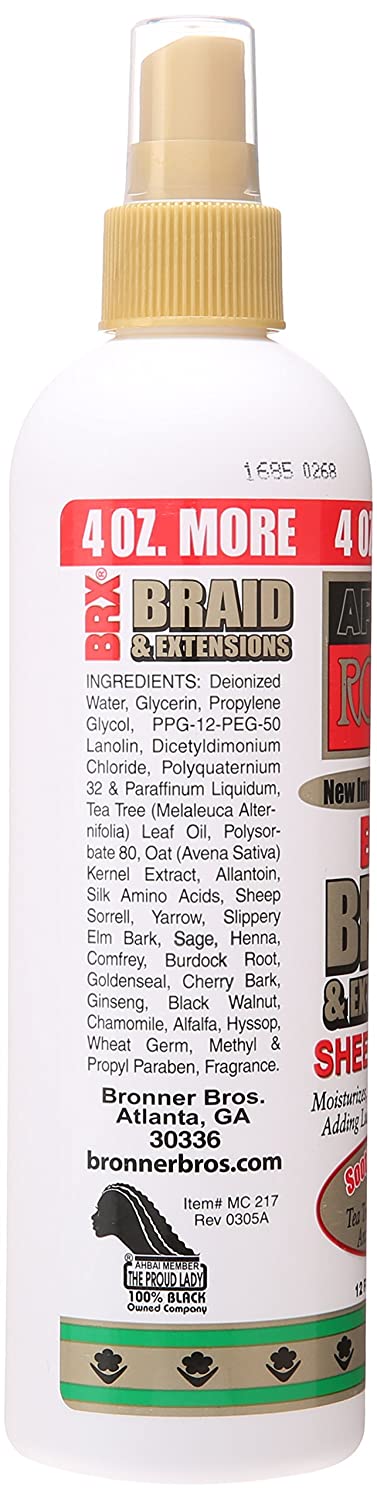African Royale BRX Braid & Extensions Sheen Spray 12oz