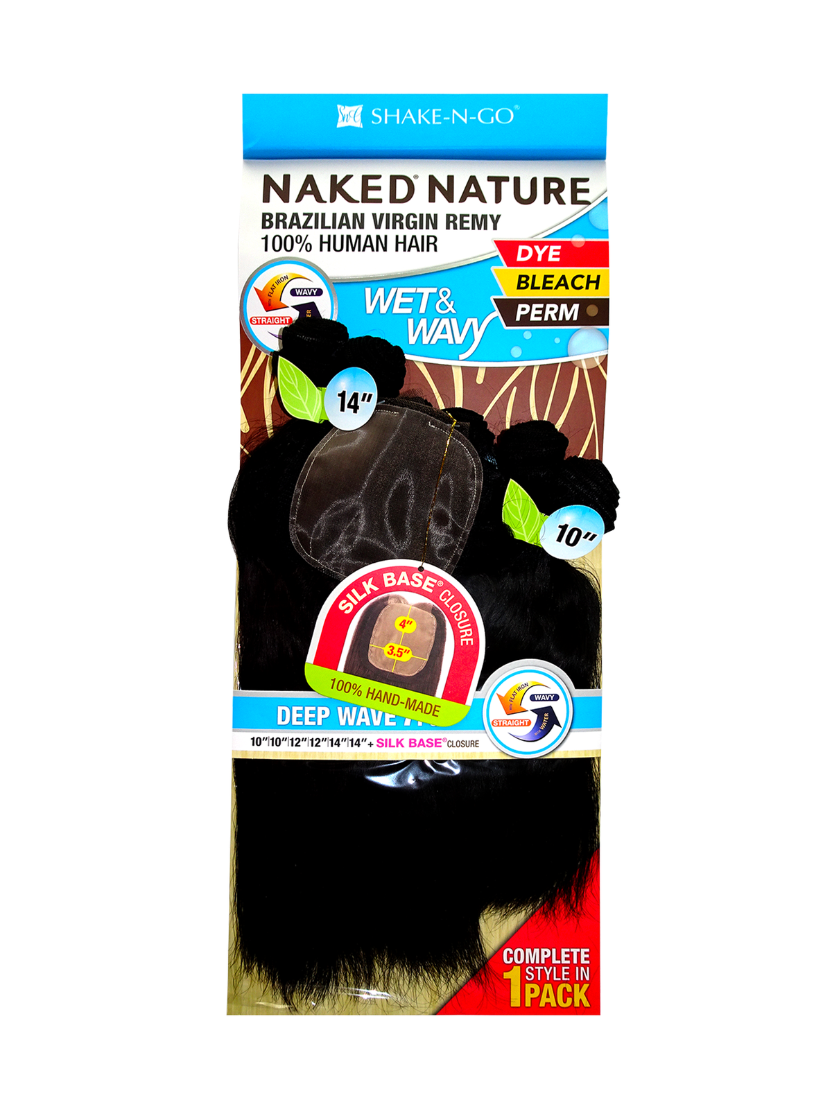 Shake-N-Go Naked Nature Wet & Wavy Weave - Deep Wave 7pcs