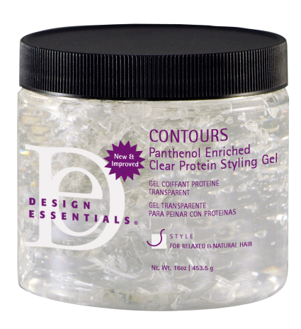 Design Essentials Contours Panthenol Enriched Clear Protein Styling Gel 16oz