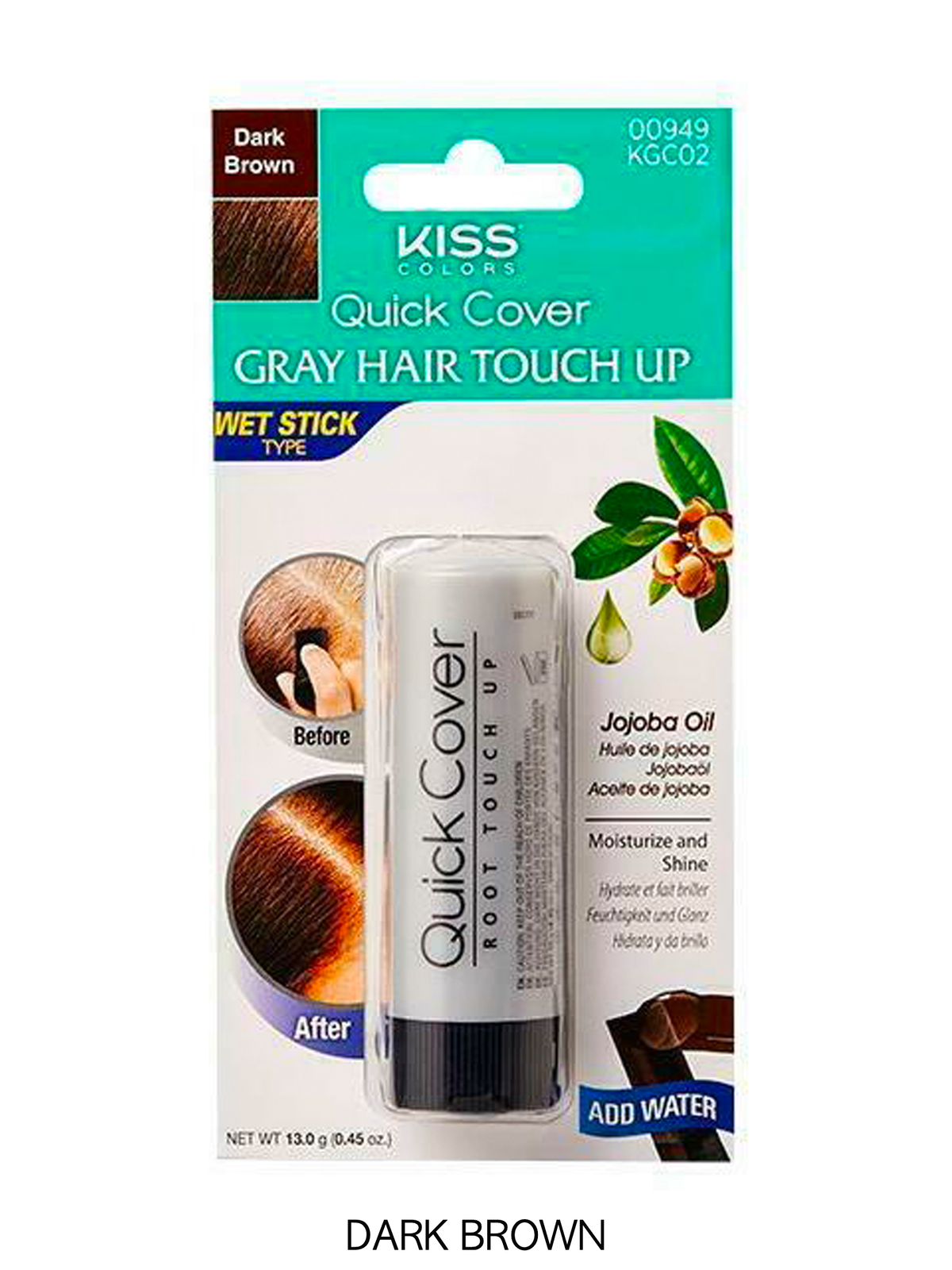 Kiss Quick Cover Gray Hair Touch Up Wet Stick