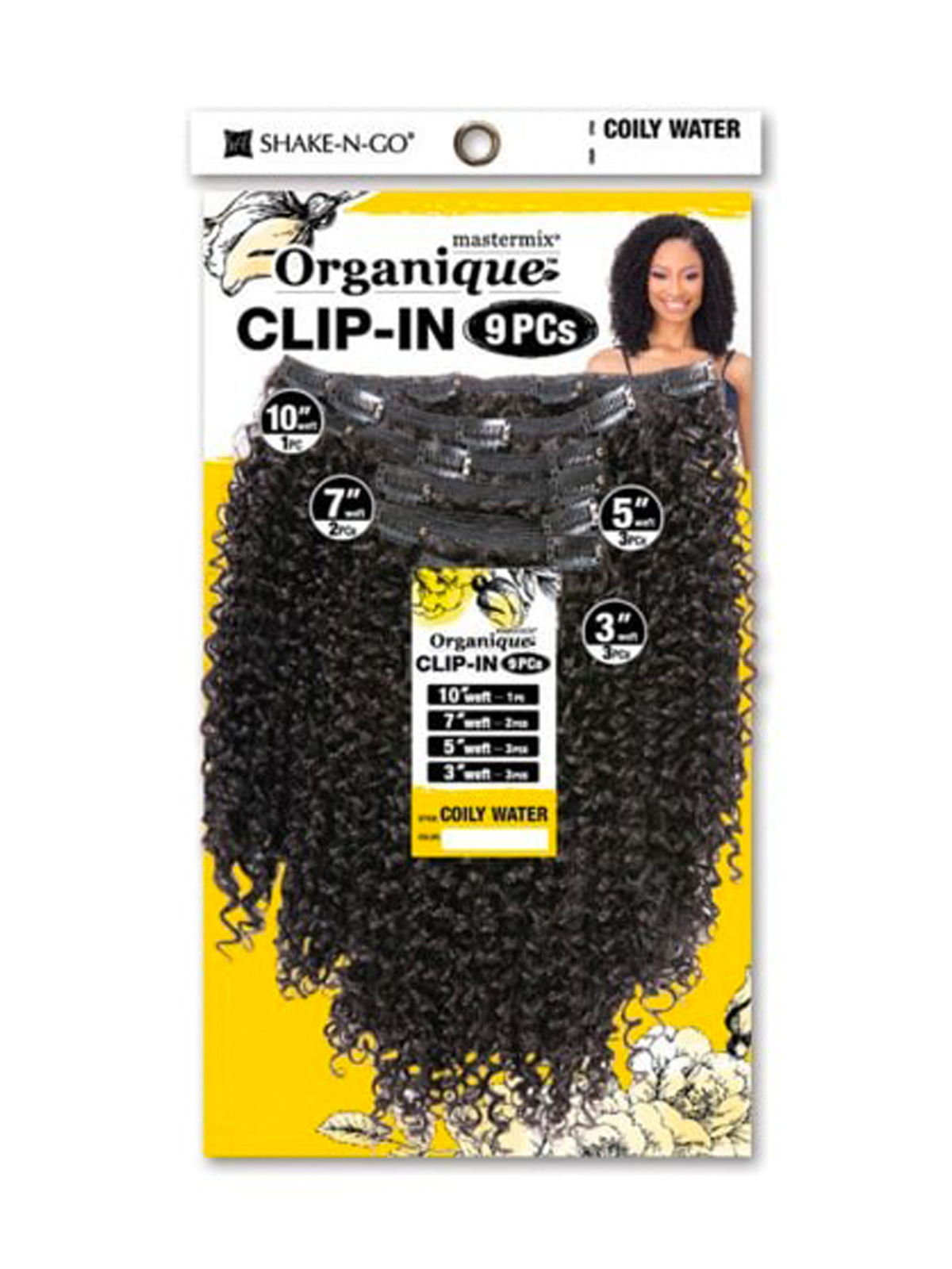 Shake-N-Go Organique Mastermix CLIP-IN 9PCs - Coily Water - Bellician