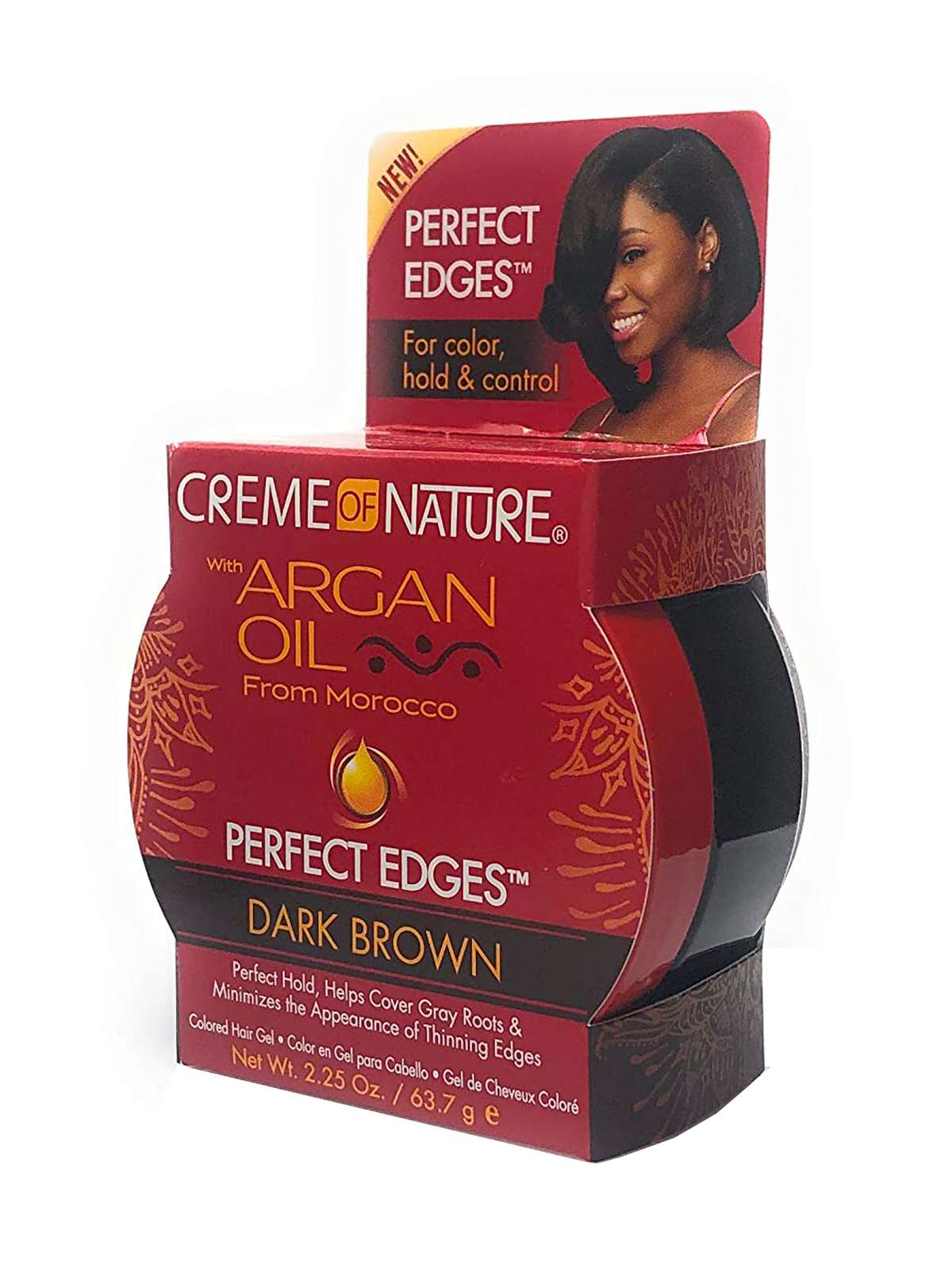 Creme of Nature Argan Oil Perfect Edge Dark Brown 2.25oz