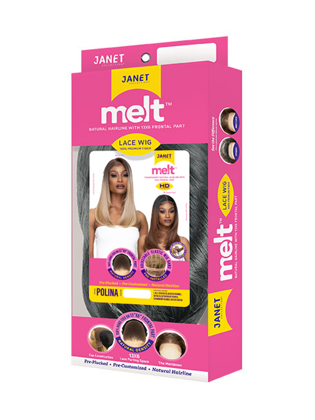 Janet Collection Premium Synthetic Melt HD 13X6 Swiss Lace Front Wig - POLINA