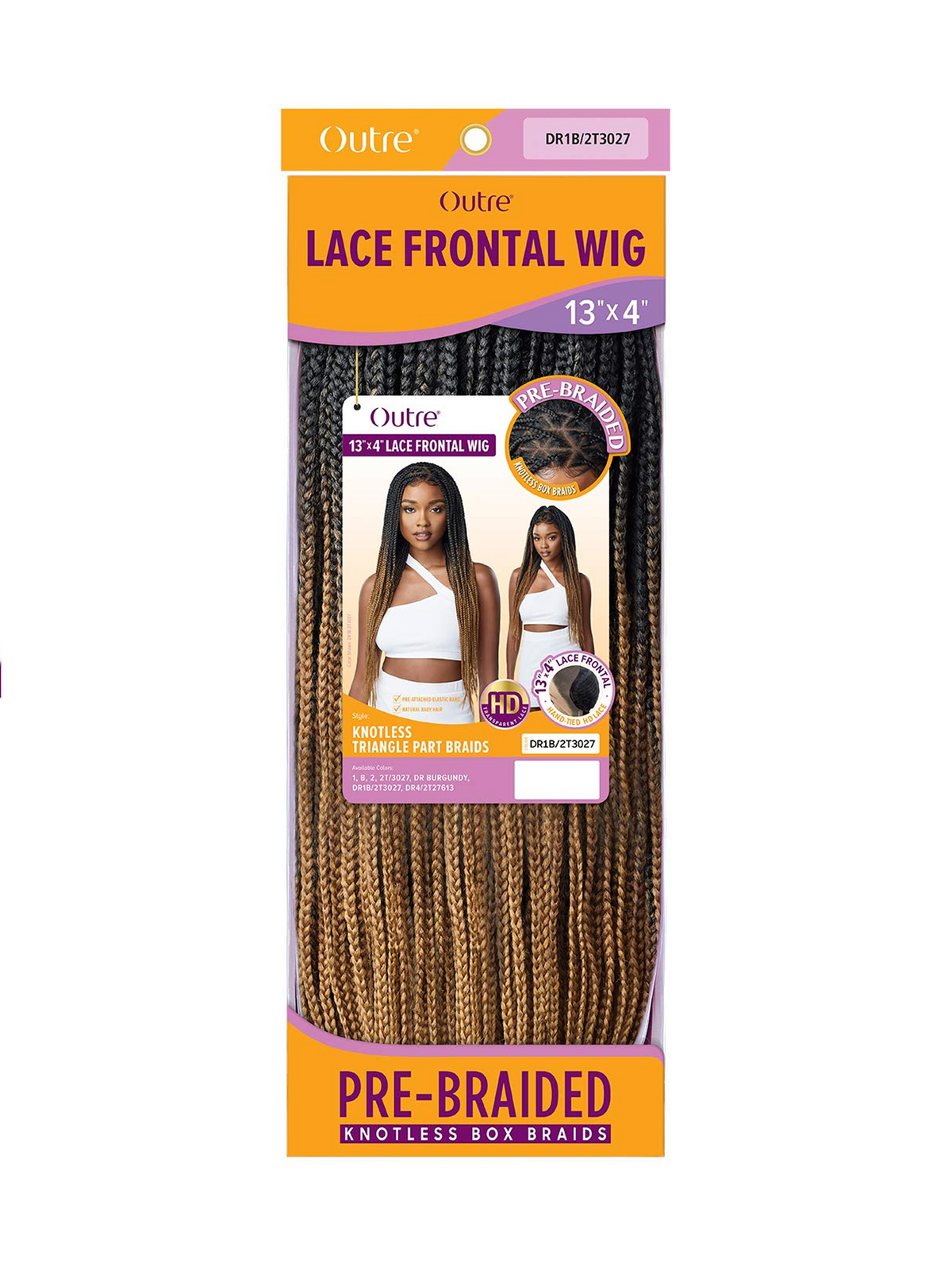 Outre 13x4 Synthetic HD Pre-Braided Lace Front Wig KNOTLESS TRIANGLE PART BRAIDS