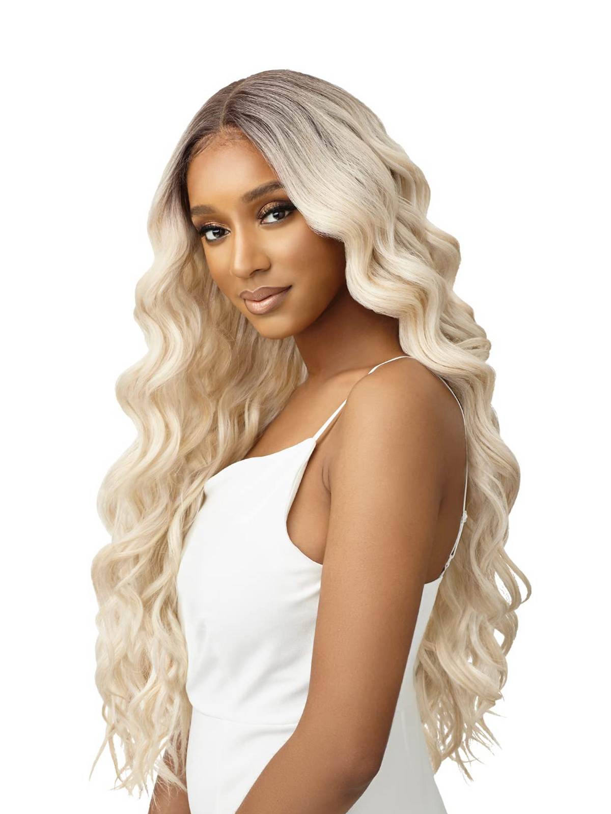 Outre Synthetic Hair Sleeklay Part HD Lace Front Wig Adelaide