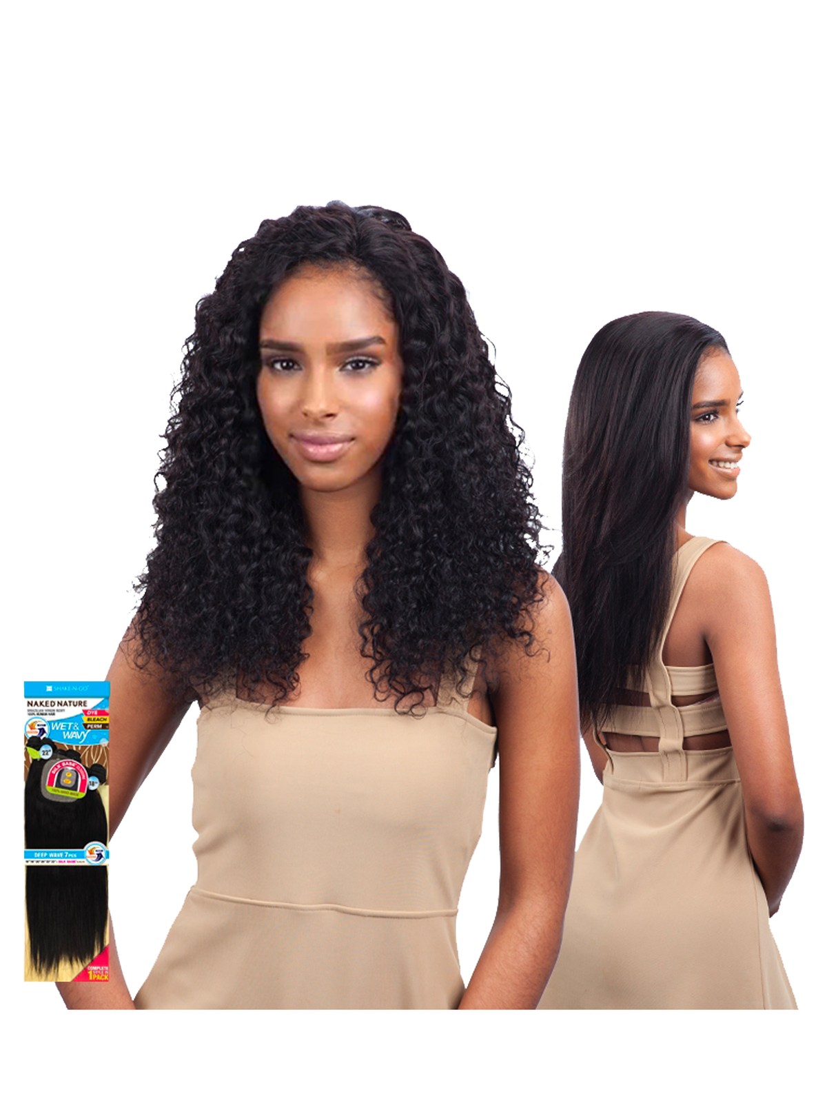Shake-N-Go Naked Nature Wet & Wavy Weave - Deep Wave 7pcs