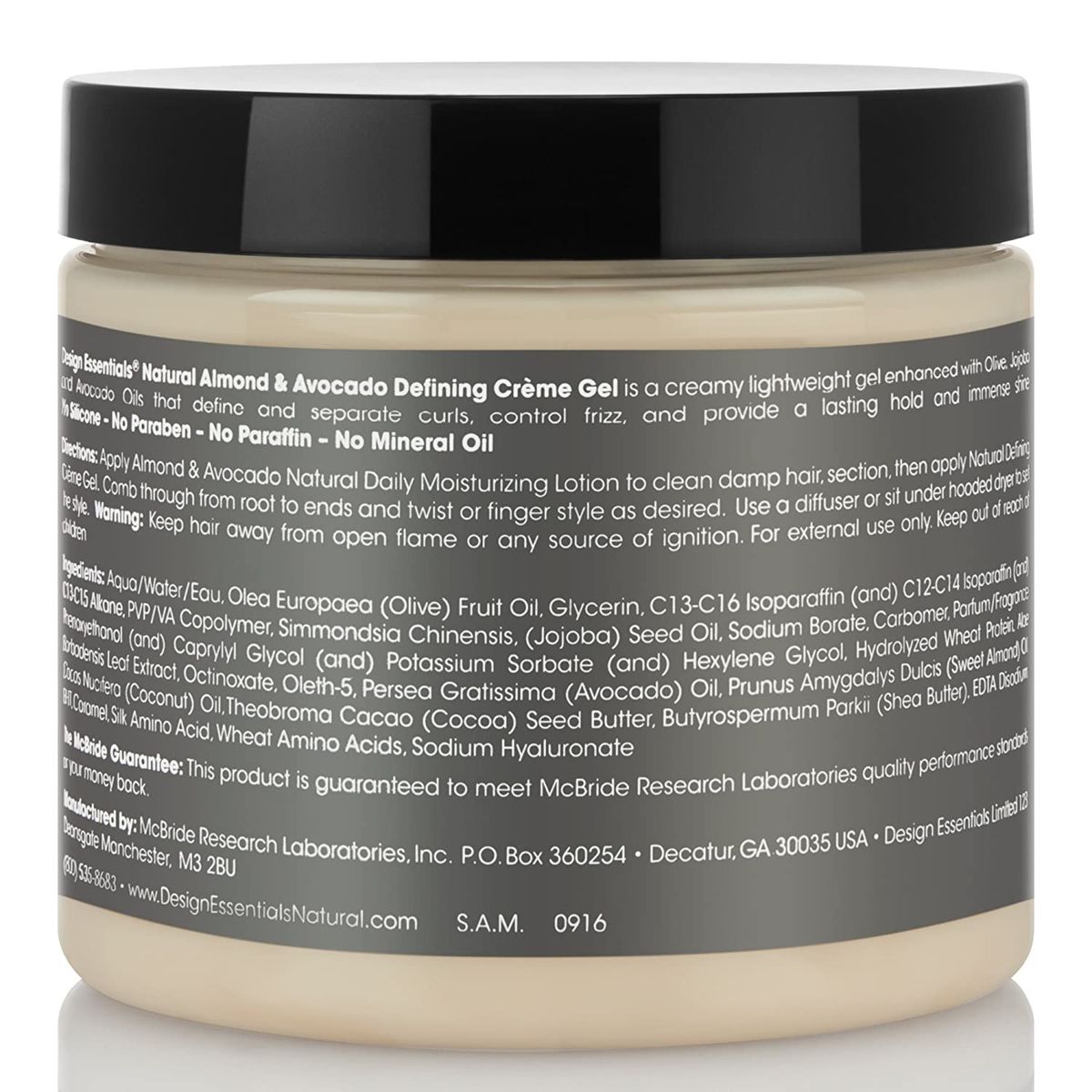 Design Essentials Almond & Avocado Defining Creme Gel 16oz
