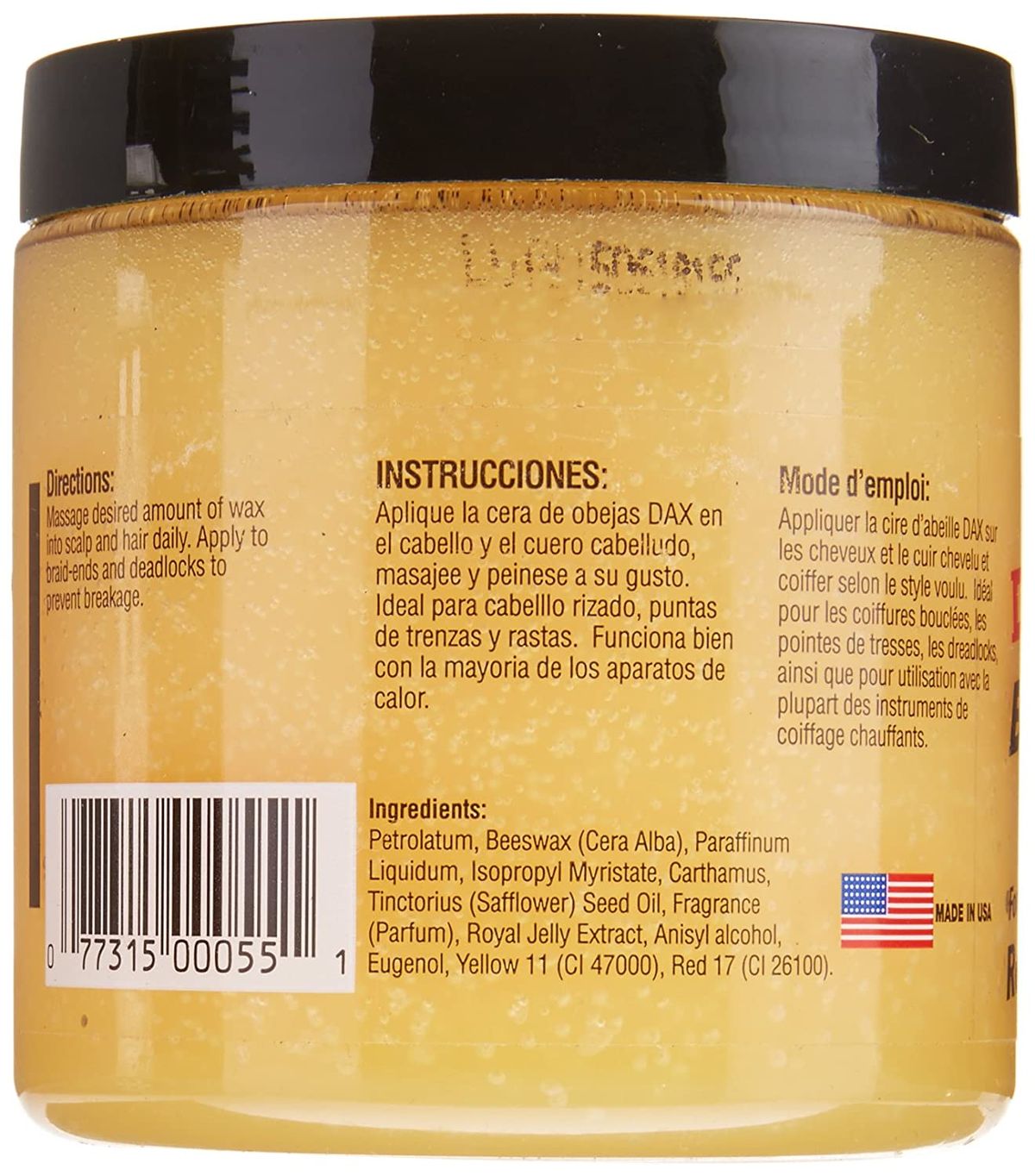 Dax Bees-Wax Fortified With Royal Jelly 7.5oz