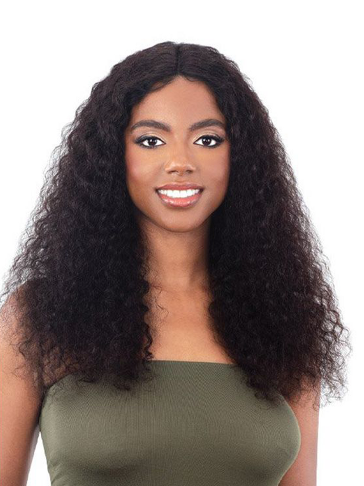 Model Model 100% Human Hair Wet & Wavy Lace Front Wig Deep Wave 24"