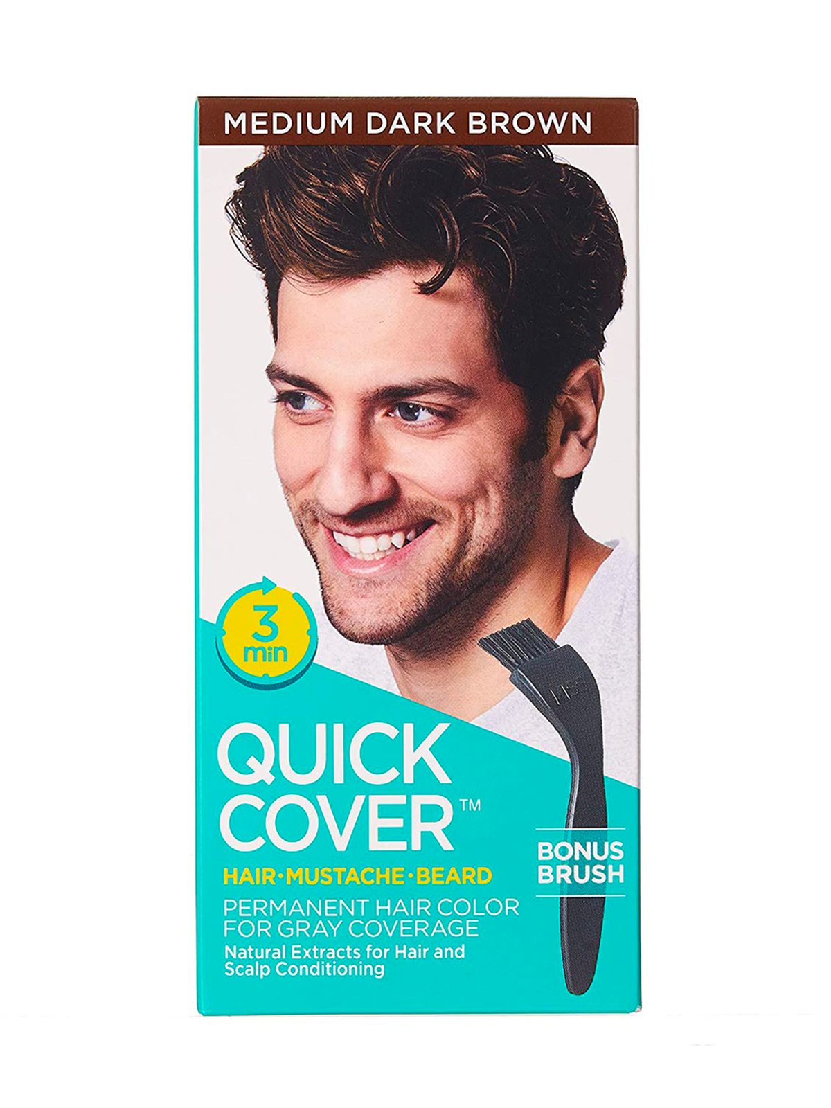 Kiss Quick Cover For Men Permanent Color Hair, Mustache, Beard Bellician