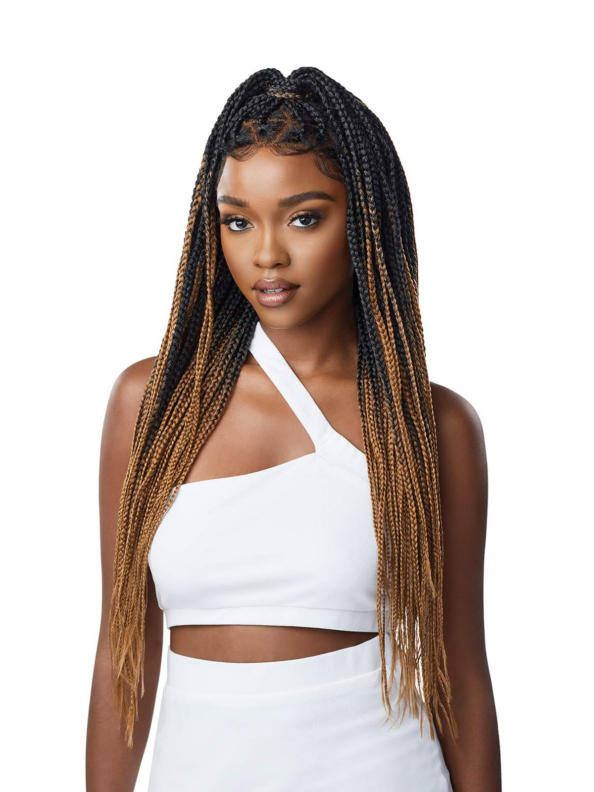 Outre 13x4 Synthetic HD Pre-Braided Lace Front Wig KNOTLESS TRIANGLE PART BRAIDS