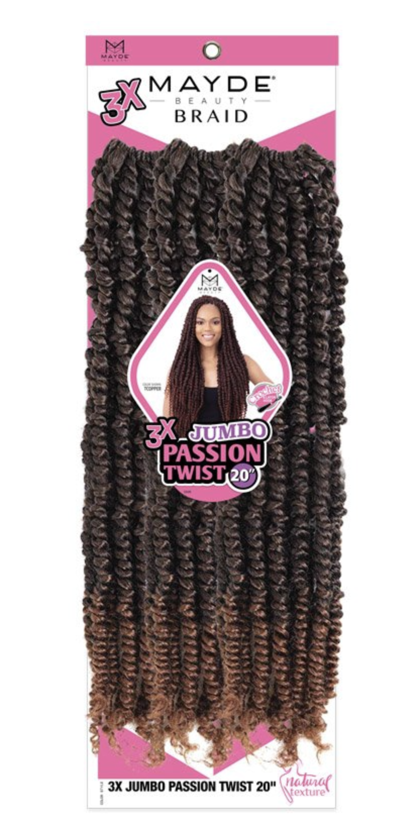 Mayde Crochet Braid - 3X Jumbo Passion Twist 20"
