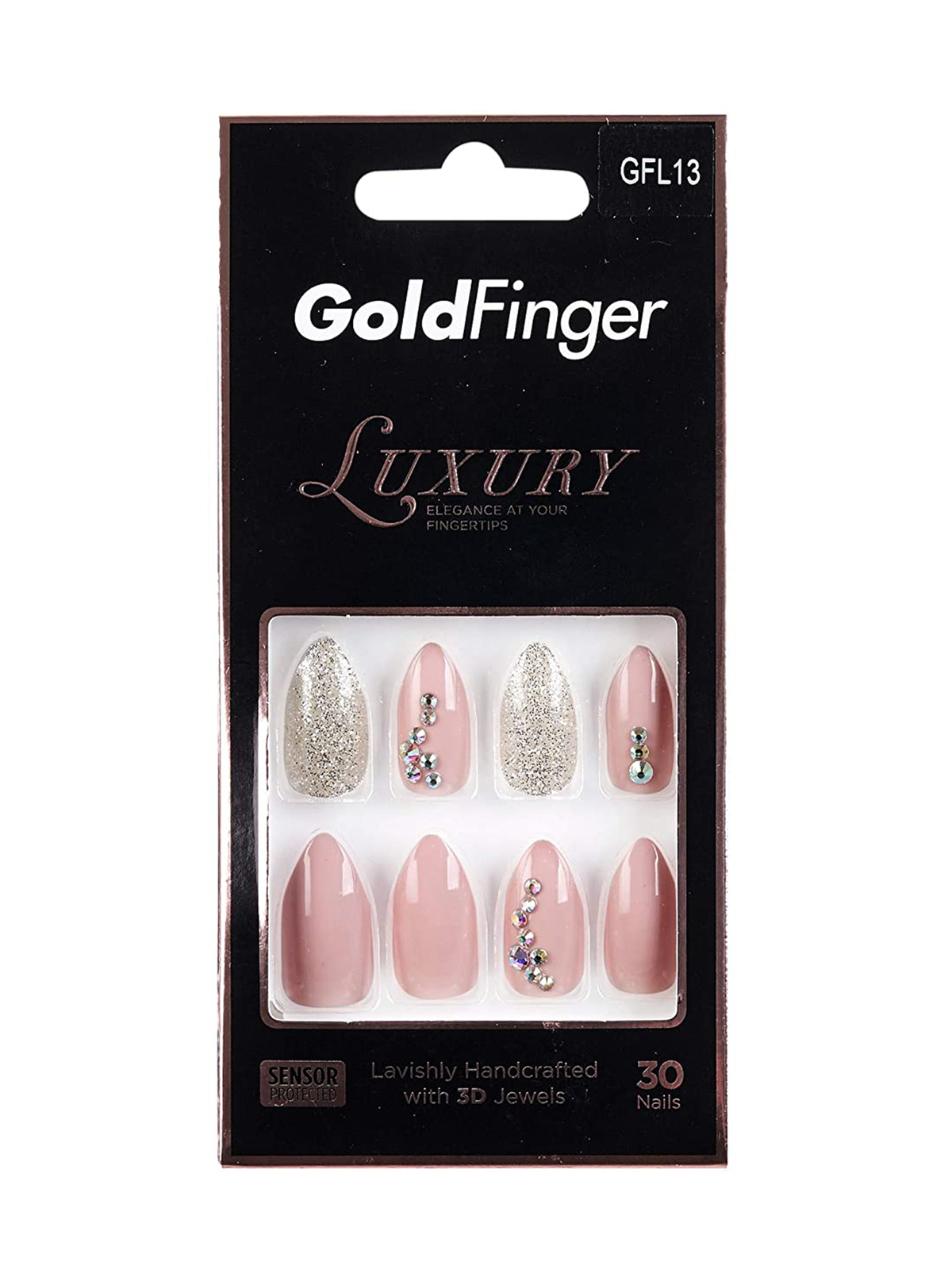 Kiss Gold Finger Luxury Nail Kit with 3D Jewels 