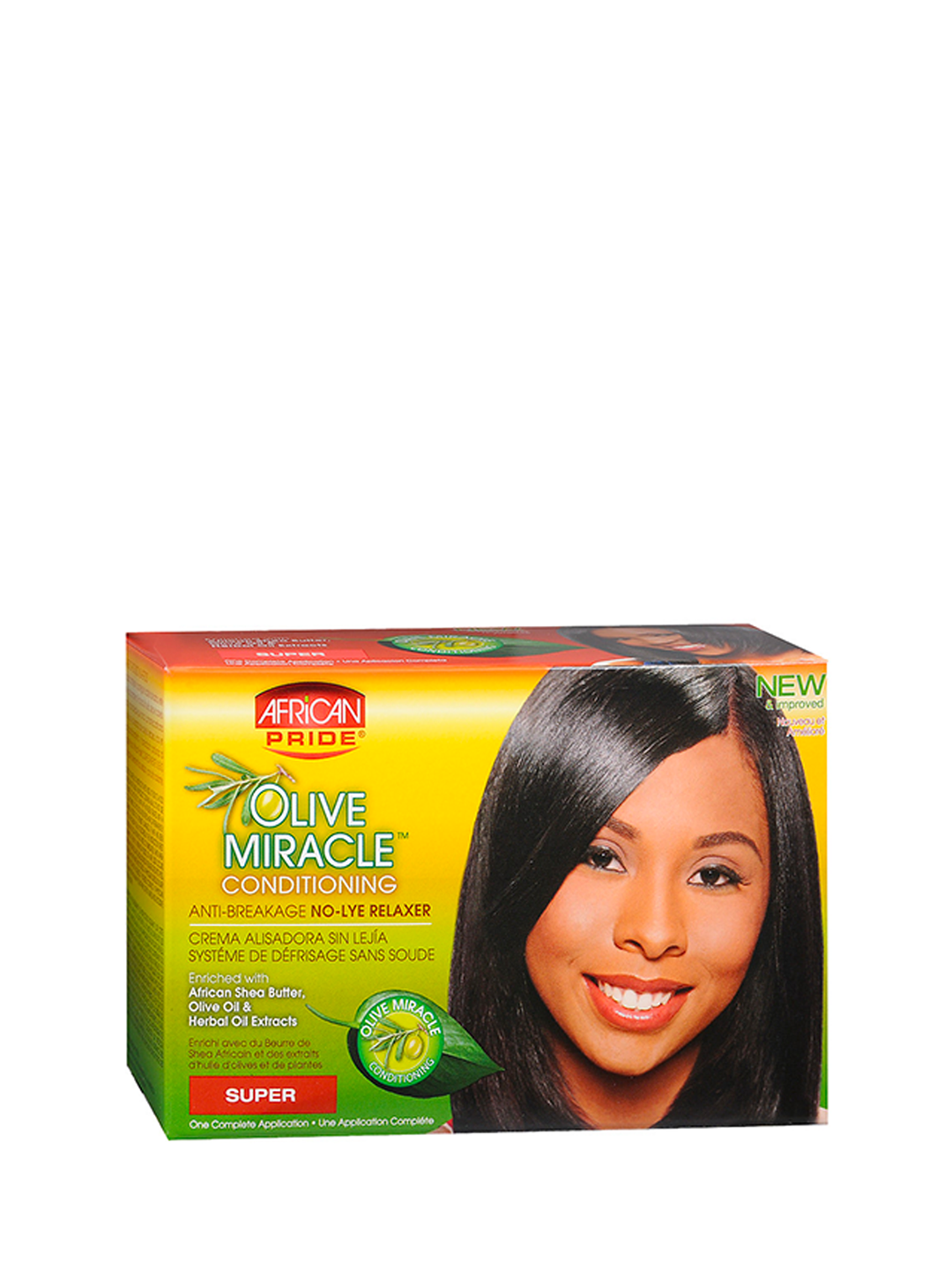 African Pride Olive Miracle No Lye Relaxer Kit Super