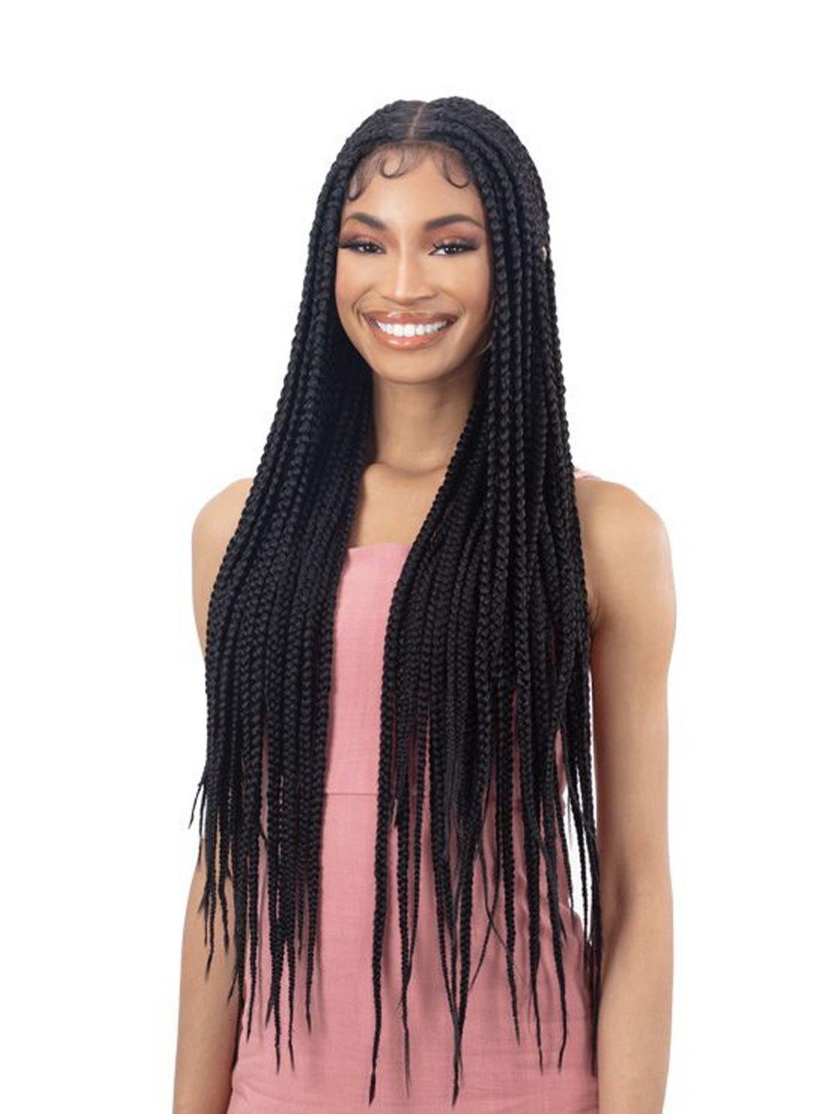 Shake-N-Go Freetress Equal Freedom Part Synthetic Braided HD Lace Front Wig - KNOTLESS BOX BRAID