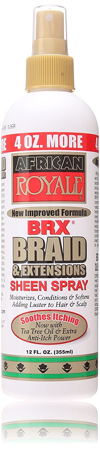 African Royale BRX Braid & Extensions Sheen Spray 12oz