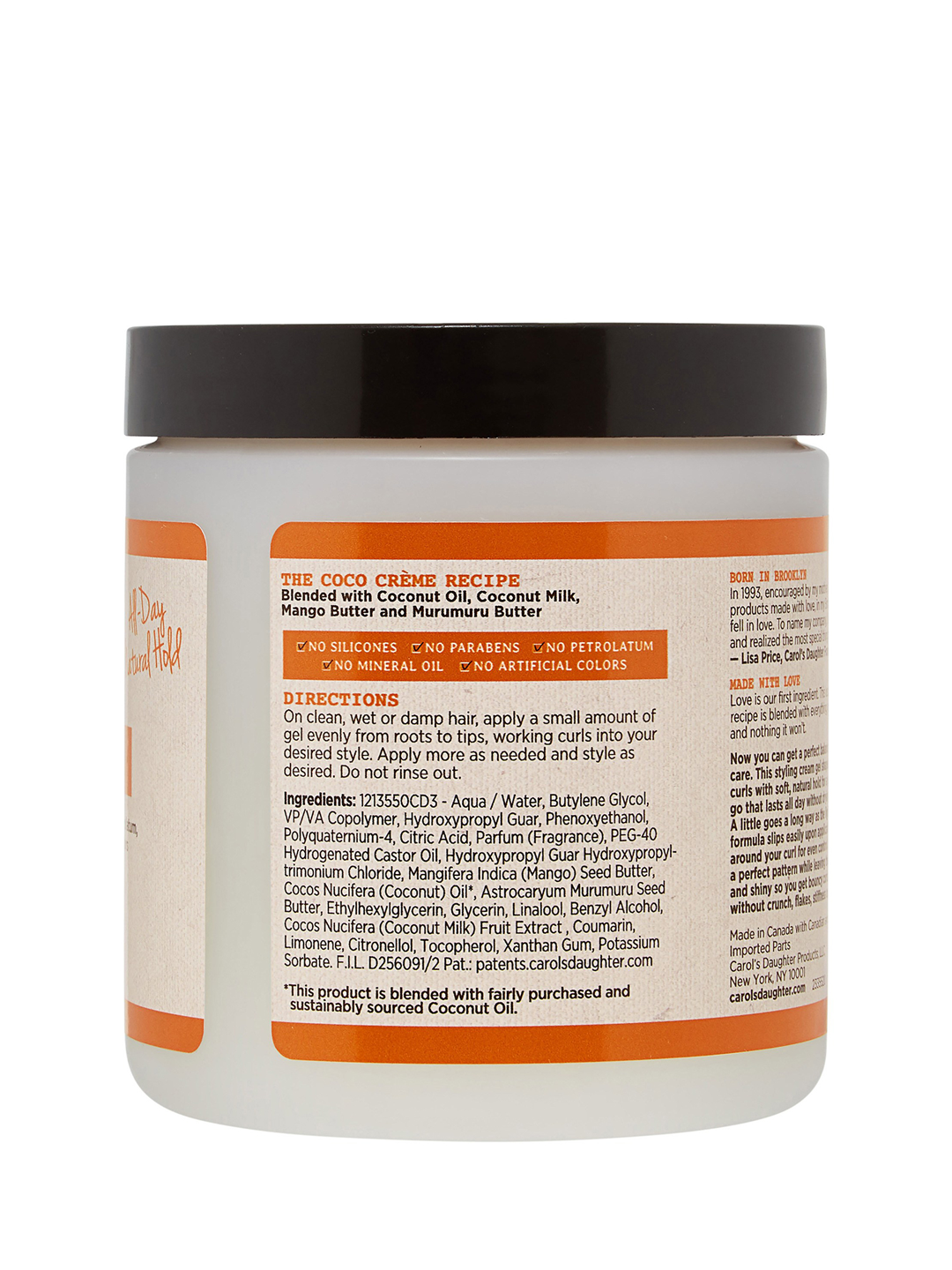 Carol’s Daughter Coco Creme Curl Shaping Cream Gel  16oz