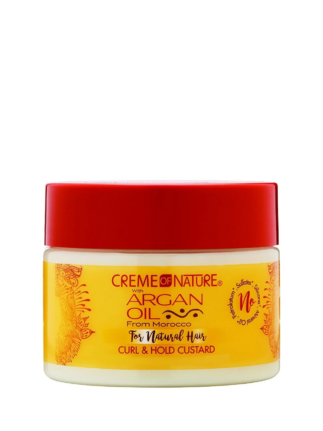 Creme of Nature Argan Oil from Morocco Twirling Custard Moisturizing Jar Hair Styling Gel, 11.5oz