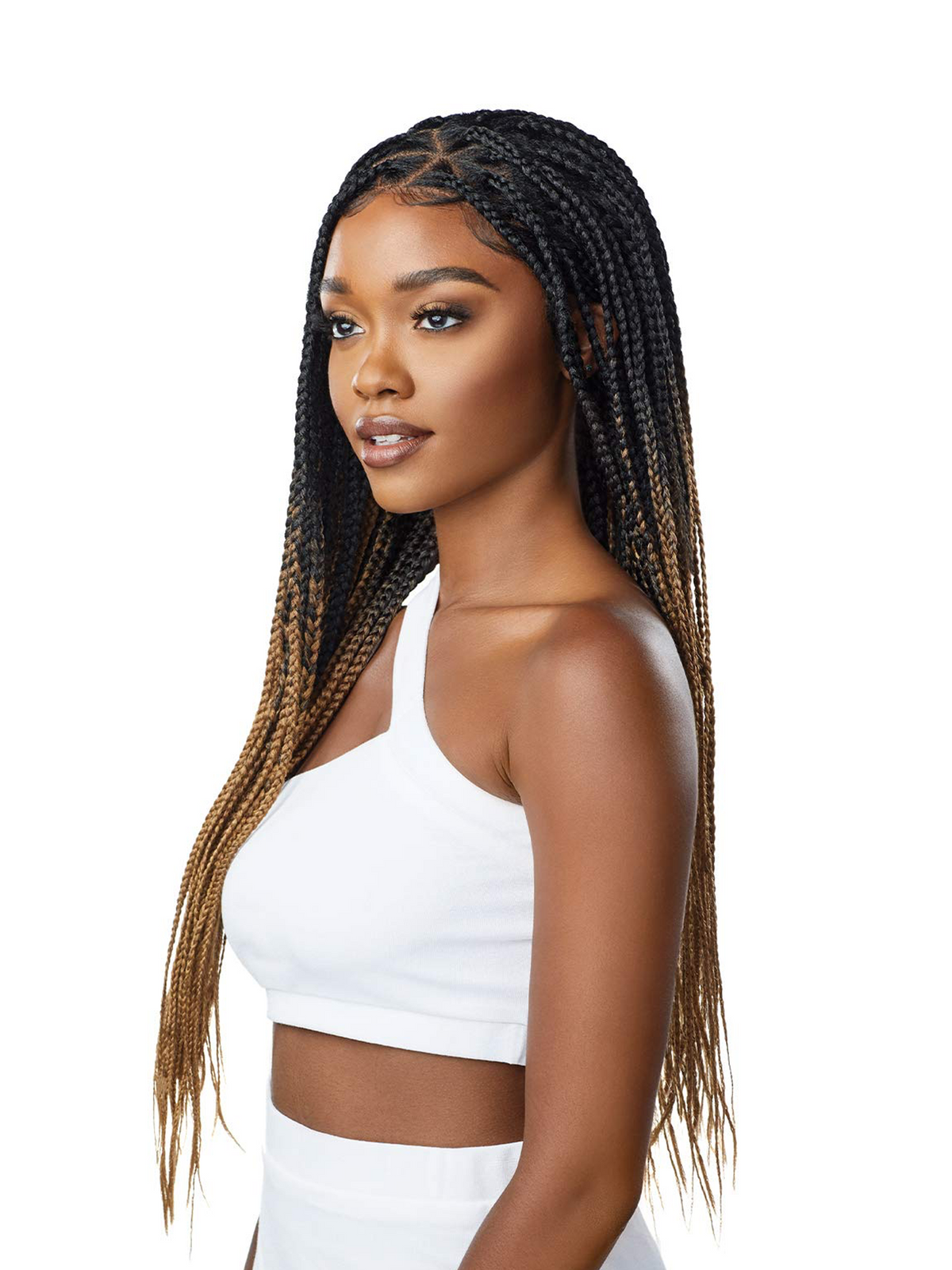 Outre 13x4 Synthetic HD Pre-Braided Lace Front Wig KNOTLESS TRIANGLE PART BRAIDS