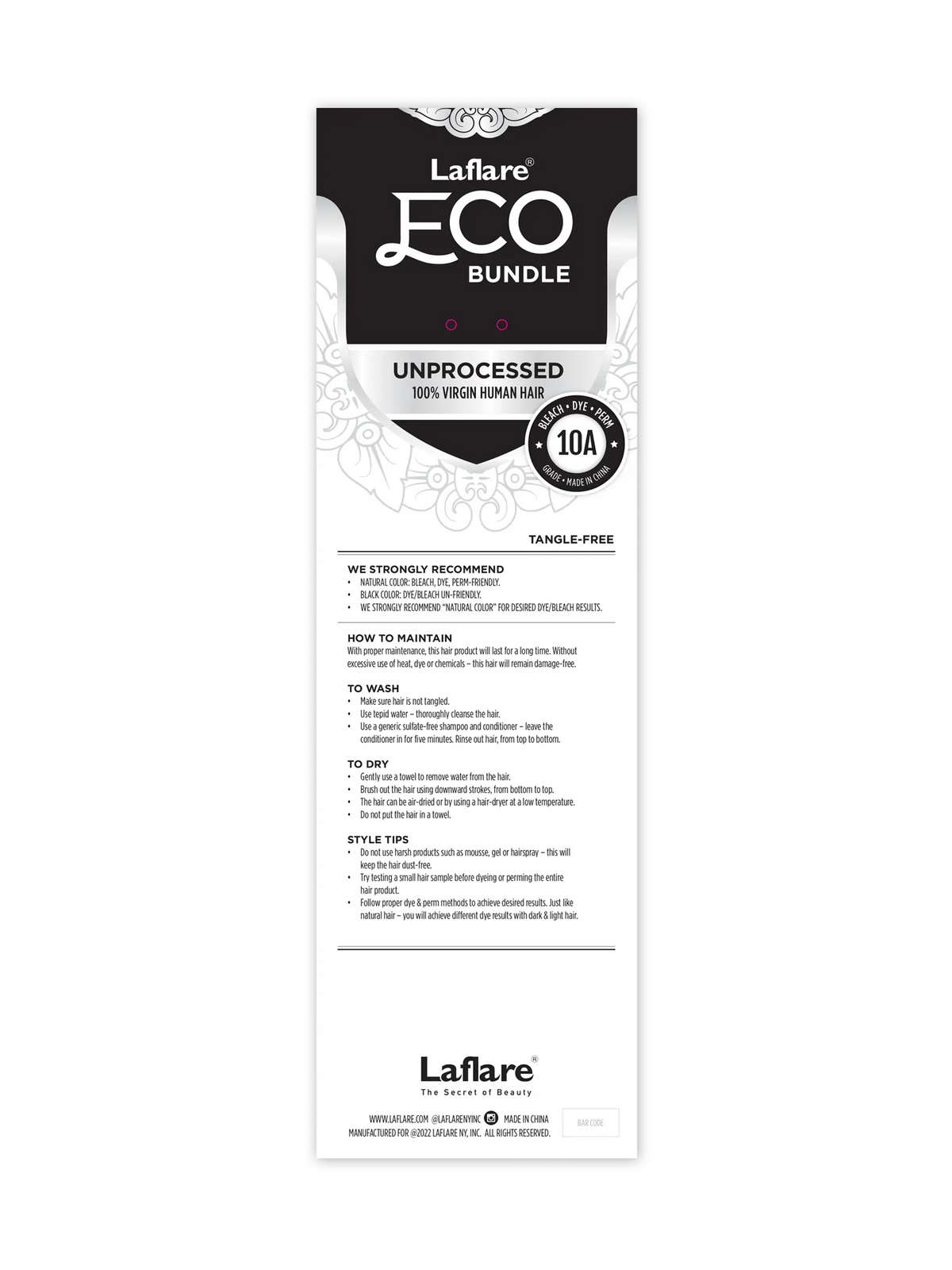 Laflare Unprocessed 100% Human Hair Eco Bundle Body Wave 10" - 30"