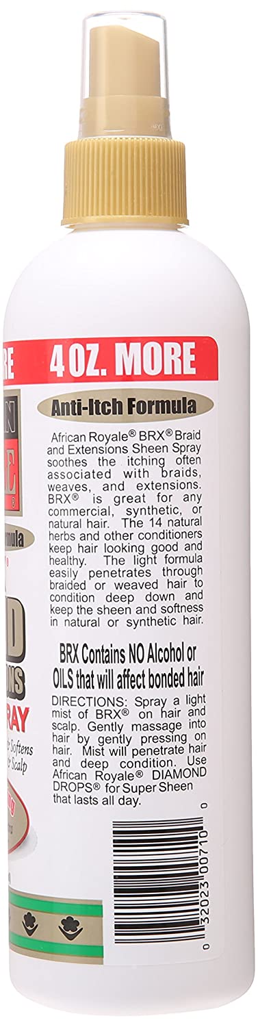 African Royale BRX Braid & Extensions Sheen Spray 12oz