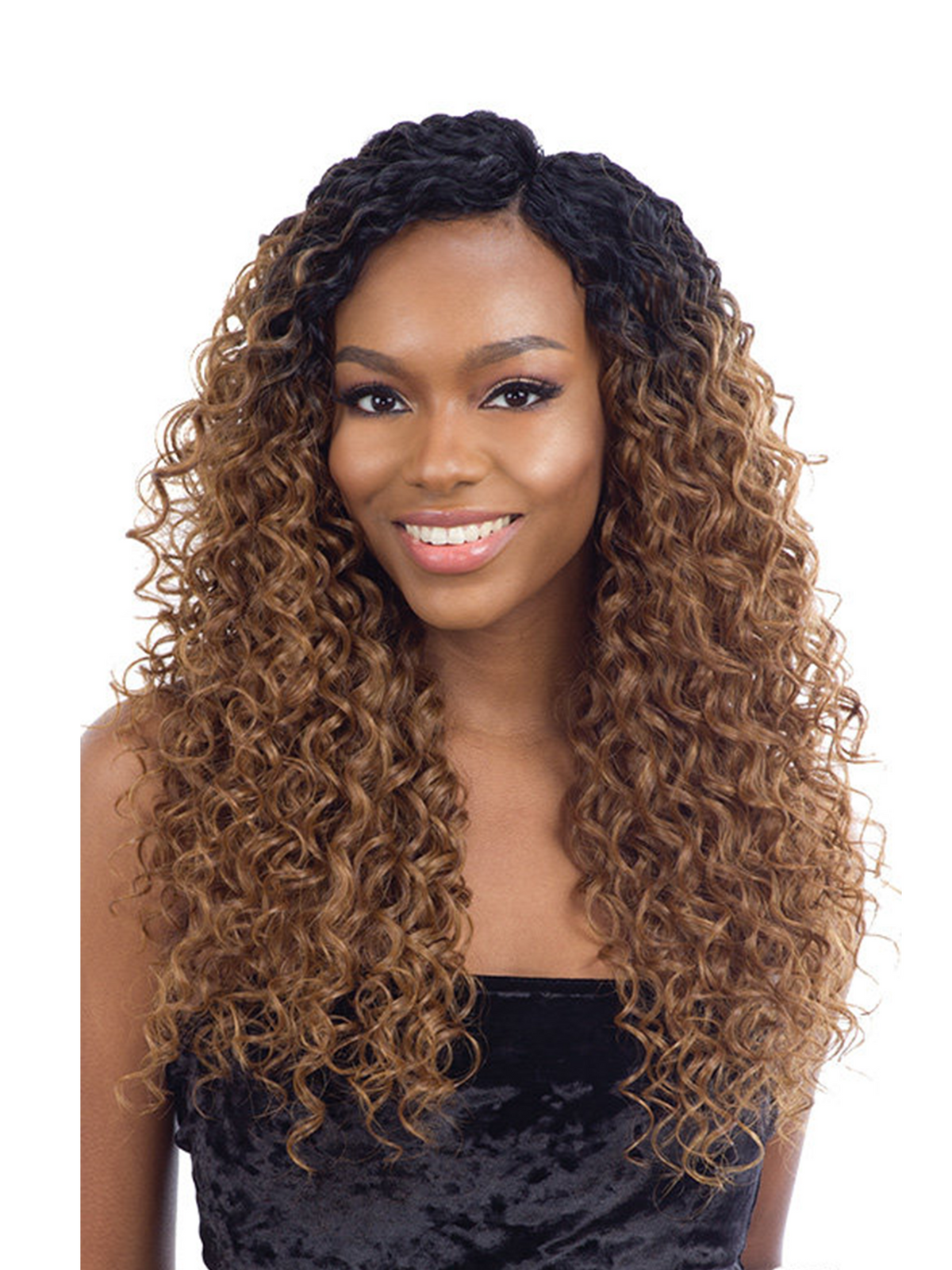 Mayde Beauty Synthetic Bloom Bundle Weave - Wet & Curly 001 3PCS 16"18"20"
