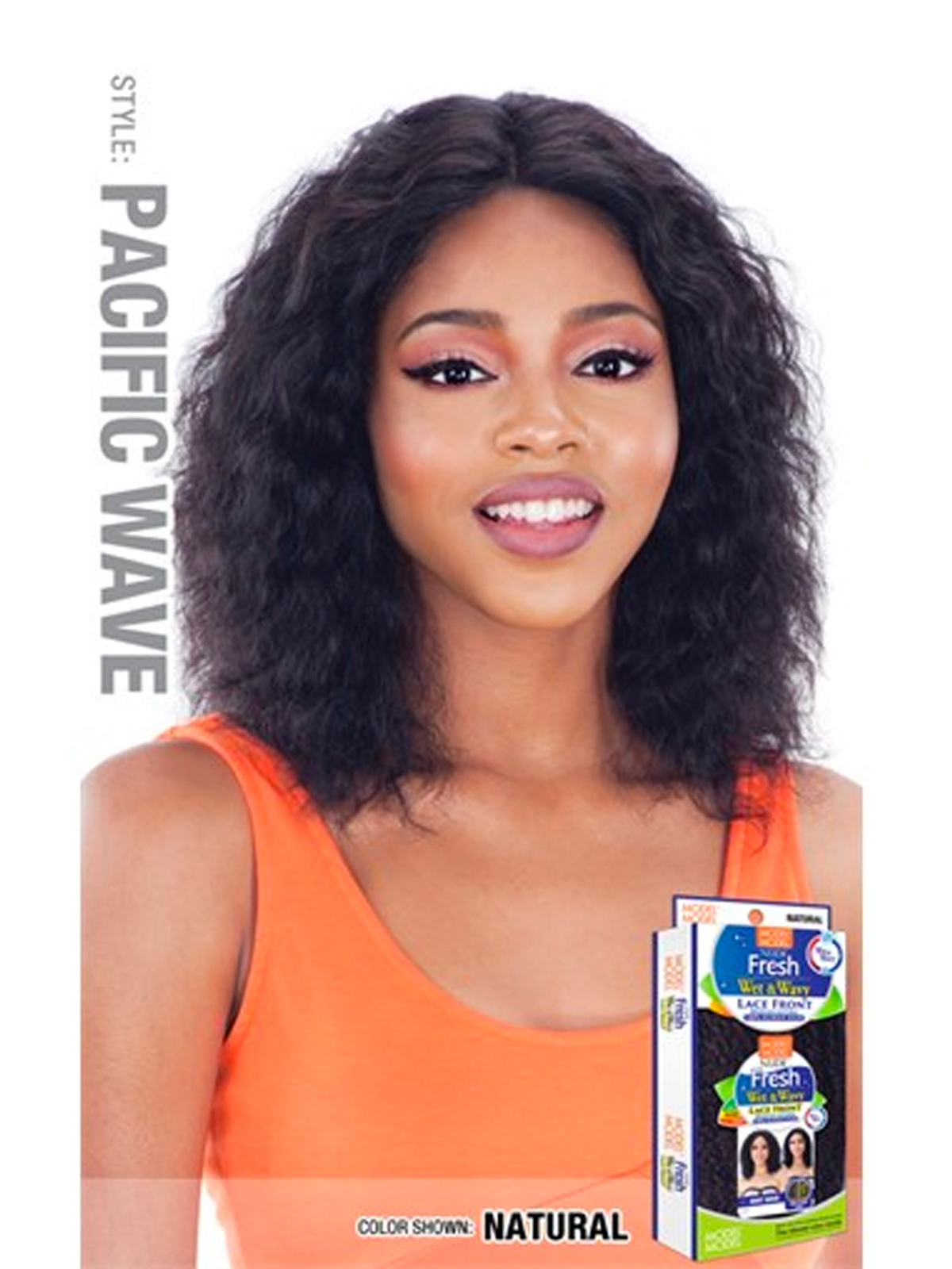Model Model Nude Fresh Wet & Wavy Lace Front Wig Pacific Wave